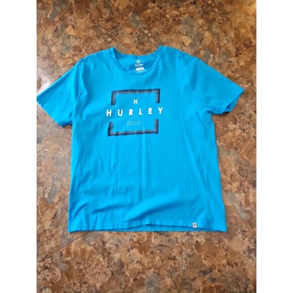 Hurley Men's One and Only Graphic Logo Short Sleeve Tee T-Shirt Blue‎ Large - Picture 1 of 6